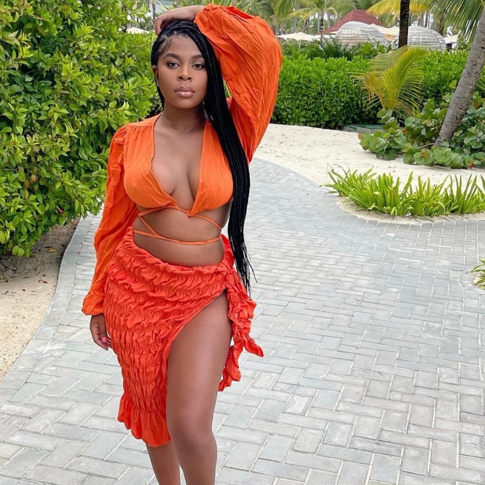 Two piece orange summer set
